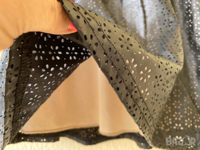 Кожена къса пола - С, снимка 2 - Поли - 40939693