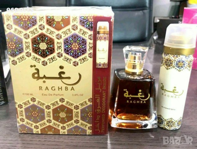 Парфюмна вода Lattafa Raghba 100ml комплект с дезодорант, снимка 2 - Унисекс парфюми - 34432378