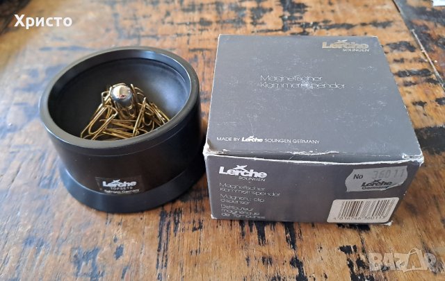 кламерник магнитен Лерхе Lerche Солинген Solingen Германия, метален и стабилен, черен мат, снимка 4 - Ученически пособия, канцеларски материали - 40880629