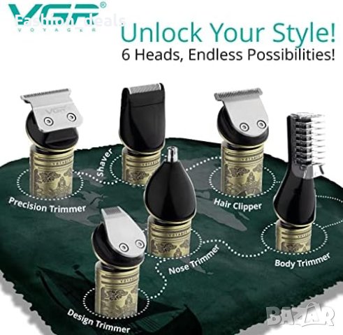 Нов Акумулаторен тример машинка за подстригване на коса брада за мъже, снимка 5 - Друга електроника - 41835373