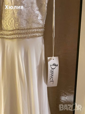 Нова бяла рокля с камъни , снимка 2 - Рокли - 40135616