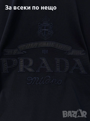 Prada Мъжка Черна Тениска👕Мъжка Блуза С Къс Ръкав В Черен Цвят Код Mens P.101, снимка 2 - Тениски - 53821688