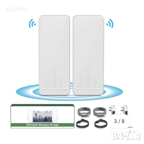 Безжичен мост за външна употреба, NICGIGA 5.8G 4KM предавателен WiFi, снимка 2 - Друга електроника - 50580777