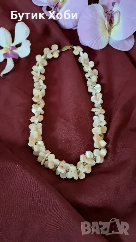 Ретро гердан от натурален седеф , снимка 1