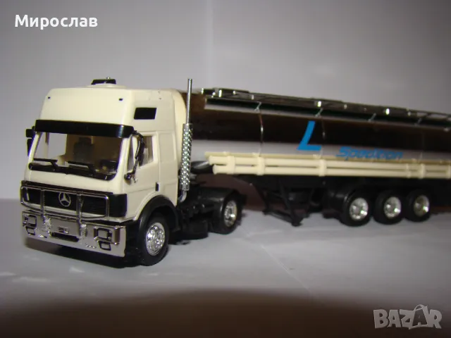 HERPA H0 1/87 MERCEDES ТИР КАМИОН МОДЕЛ КОЛИЧКА ЦИСТЕРНА, снимка 3 - Колекции - 48251141
