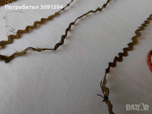 1890г- френски златни метални оплетка, галон, дантела, снимка 13 - Антикварни и старинни предмети - 40791798