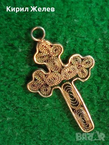 Стар ФИН АВТОРСКИ ФИЛИГРАНЕН СРЕБЪРЕН КРЪСТ СРЕБРО 925 с ИНИЦИАЛИТЕ на МАЙСТОРА - МВ или МБ 37472, снимка 5 - Антикварни и старинни предмети - 45972592