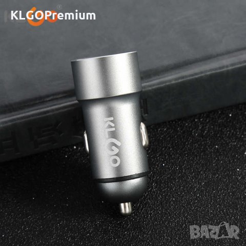 KLGO Алуминиево Зарядно За телефон USB Fast Charge за кола запалка, снимка 4 - Зарядни за кола - 34509531