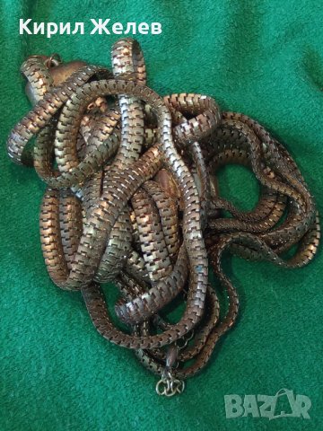 СТАРО ВИНТИДЖ МЕДНО КОЛИЕ ГЕРДАН ИНТЕРЕСНА ПЛЕТКА 7063, снимка 10 - Колиета, медальони, синджири - 30410855