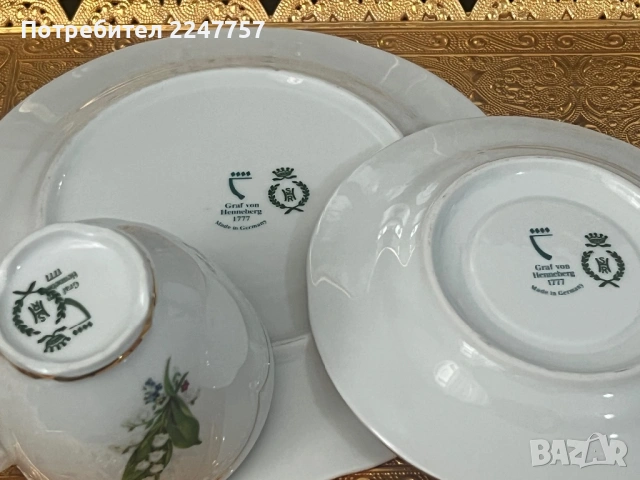 Троен сет порцелан Момина сълза, снимка 12 - Антикварни и старинни предмети - 52930751