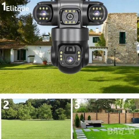 Соларна камера Lylu 4G със SIM и 4 лещи – автономно наблюдение без ток и Wi‑Fi, снимка 5 - Друга електроника - 53424535