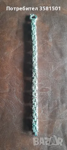 Сребърна Гривна Кралска Плетка-46грама.🇧🇬, снимка 6 - Гривни - 48871785