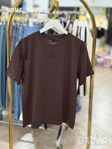 5 цвята дамска тениска  с бродирано лого Elisabetta franchi, снимка 5 - Тениски - 53532735