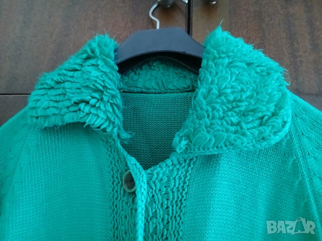 Домашен плетен халат(плетено манто), снимка 4 - Палта, манта - 50929673