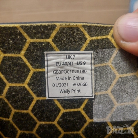 Черни гумени ботуши Joules Full Leg Bee номер 40-41, снимка 4 - Дамски ботуши - 52460063