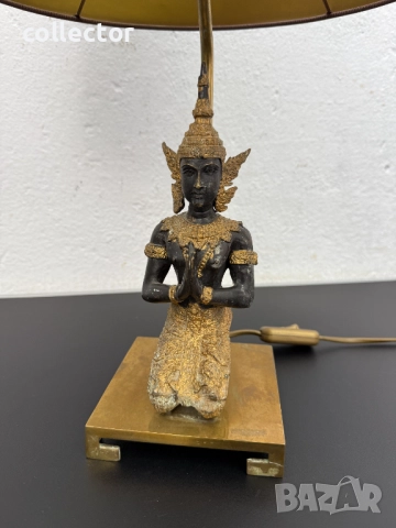 Тайландска бронзова лампа Тепаном - Thepanom №7770, снимка 2 - Антикварни и старинни предмети - 52839283