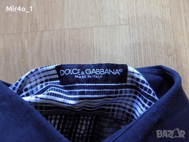 риза dolce & gabbana тениска блуза потник яка оригинална мъжка XXL, снимка 5 - Ризи - 42263107