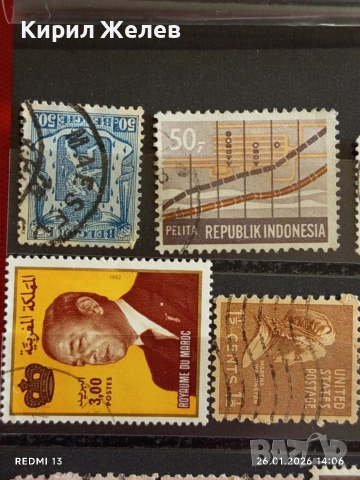 Стари пощенски марки от цял свят смесени МАРИКО, АМЕРИКА, ИНДОНЕЗИЯ за КОЛЕКЦИЯ 52011, снимка 4 - Филателия - 53231006