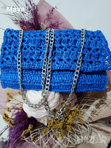 Ръчно плетена чанта , снимка 2 - Чанти - 53592011