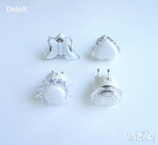 Нощна LED лампа за контакт 220V 0,4W , снимка 1 - Лед осветление - 42610799