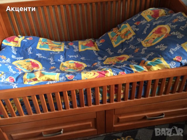  детско бутиково легло-масив череша-изработено по поръчка, снимка 2 - Мебели за детската стая - 35736518