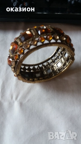 масивна гривна арт деко vintage, снимка 7 - Гривни - 51552581