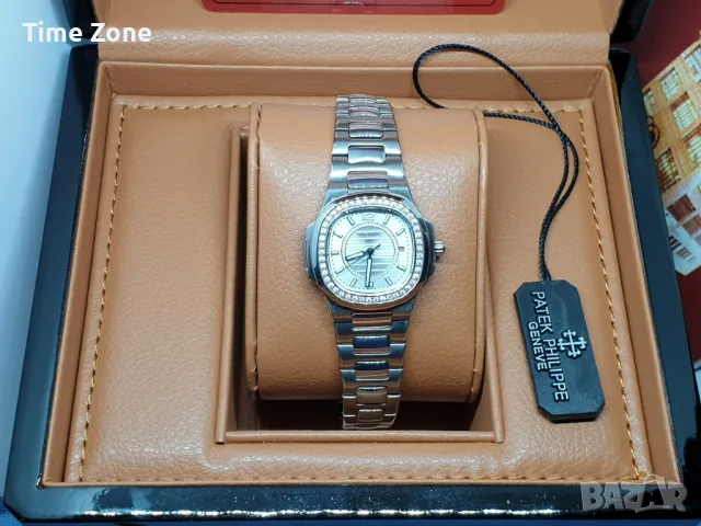 Patek Philippe Nautilus 32mm White Gold Diamond Дамски Различни Варианти, снимка 2 - Дамски - 47991324