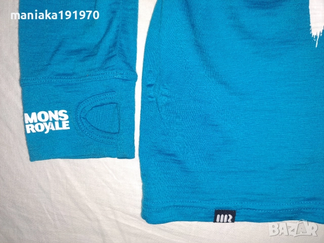 Mons Royale (S) 2 броя мъжки термо блузи мерино 100% Merino Wool , снимка 14 - Спортни дрехи, екипи - 48202842