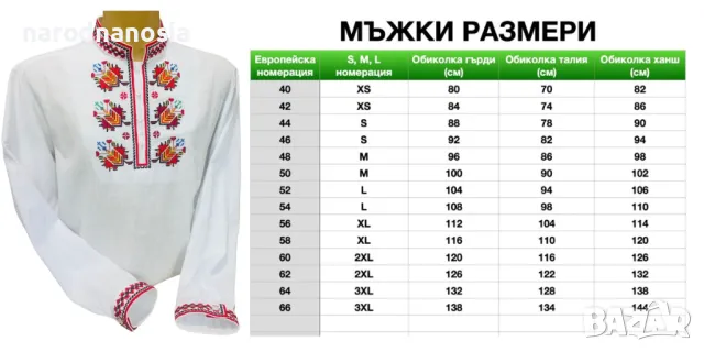 МЪЖКА РИЗА С БРОДИРАНА ШЕВИЦА - Модел 29, снимка 2 - Други - 48804803