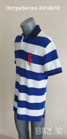 POLO Ralph Lauren USA Flag Pique Cotton Slim Fit Mens Size L  ОРИГИНАЛ! Мъжка Тениска!, снимка 7 - Тениски - 50436379