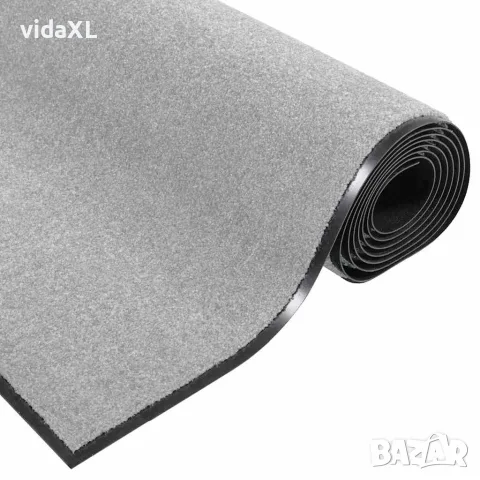vidaXL Мат за врата Сив и черен 120 x 250 cm 100% Полиамид, снимка 5 - Изтривалки - 56147479