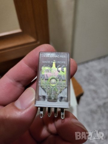 Марково Австрийско индустриално Реле Tele haase RM024LD  25 волта право, 6А с позлата, злато, снимка 6 - Резервни части за машини - 40002783