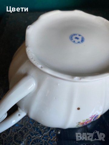 Порцеланов чайник с Ириси , снимка 14 - Антикварни и старинни предмети - 41815710