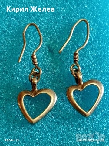 Романтични висящи сребърни обеци във формата на сърце ❤️ стил и елегантност 48089, снимка 4 - Обеци - 52718512