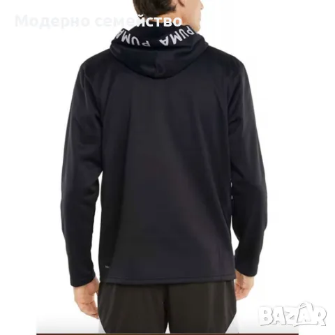 Мъжка спортна блуза PUMA Power Fleece Training Hoodie Black, снимка 2 - Блузи - 48064766