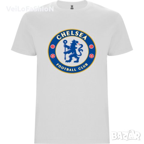 Нова мъжка тениска на футболния отбор Челси (CHELSEA) в бял цвят
