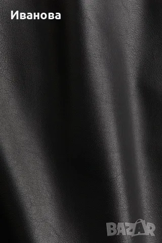 H&M Черна кожена пола, снимка 3 - Поли - 56041259