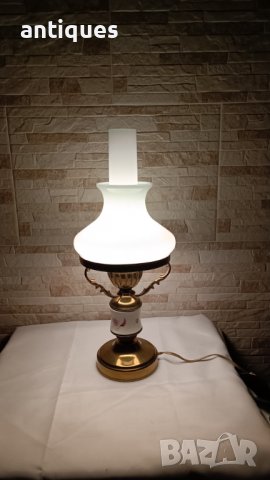 Стара нощна лампа - СССР - месинг и стъкло - №47