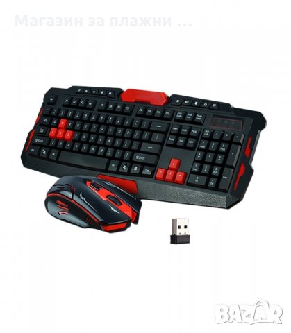 Безжична гейм клавиатура и мишка HK8100 - код 8100, снимка 1 - Клавиатури и мишки - 34305723