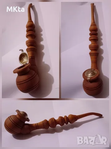 Дървена лула с капаче