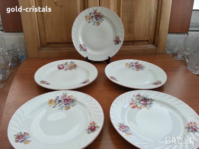 Стар български порцелан чинии плитки, снимка 10 - Антикварни и старинни предмети - 35849186