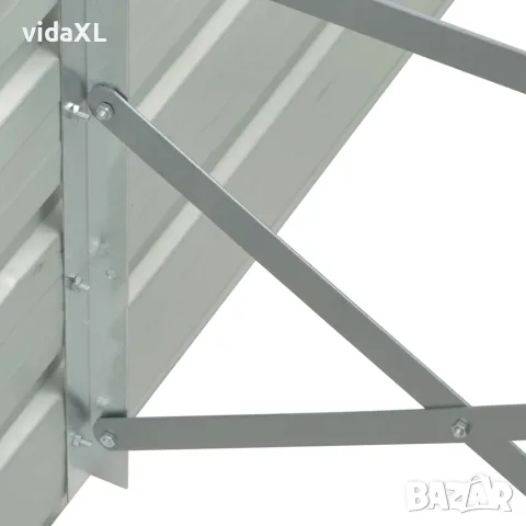 vidaXL Градинска висока леха поцинкована стомана 100x40x77 см зелена, снимка 6 - Саксии и кашпи - 56147619
