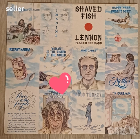 Lennon, Plastic Ono Band ‎– Shaved Fish Издание 🇬🇧 UK 1975г  Състояние на винила:VG+  Състояние на