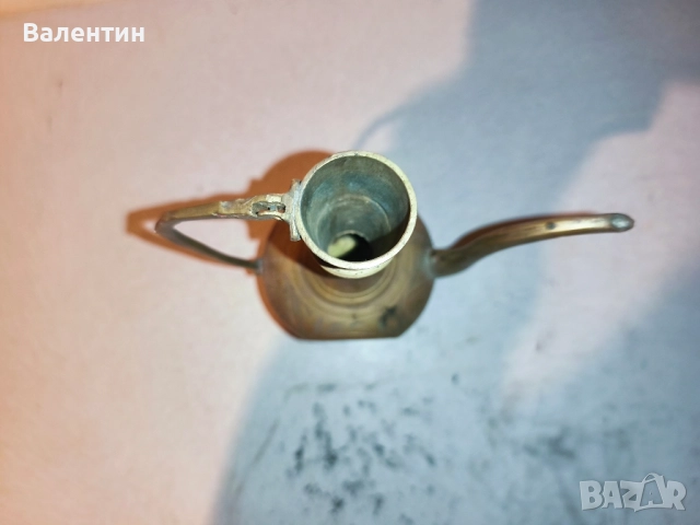 Месингова кана без капак, снимка 3 - Антикварни и старинни предмети - 52742654