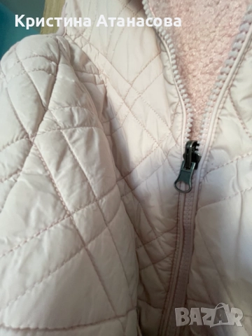 Прекрасен нежнорозов елек – шушляк с пухена подплата, снимка 8 - Елеци - 52500826