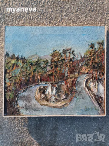 Авторска картина , Ангелов, 1990 година . , снимка 5 - Картини - 48839081