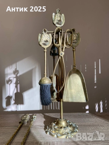 Комплект за камина , снимка 2 - Антикварни и старинни предмети - 52746768