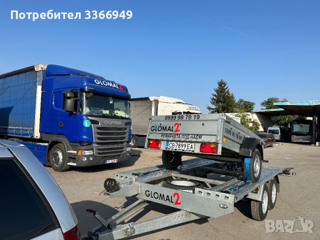 Автоплатформи / платформи / ремаркета за мотори и АТВ / туристически ремаркета ПОД НАЕМ, снимка 8 - Ремаркета - 42528374