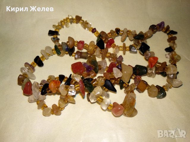 ГЕРДАНЧЕ СКЪПОЦЕННО КОЛИЕ от НАТУРАЛНИ ЦВЕТНИ КАМЪЧЕТА и МЪНИСТА 34706, снимка 7 - Колиета, медальони, синджири - 39192694