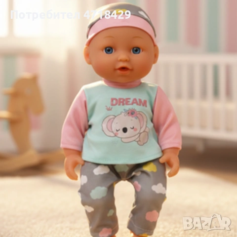 Кукла бебе 12 инча, която яде, пие и пишка – забавление и грижа за всяко дете, снимка 2 - Кукли - 53249548